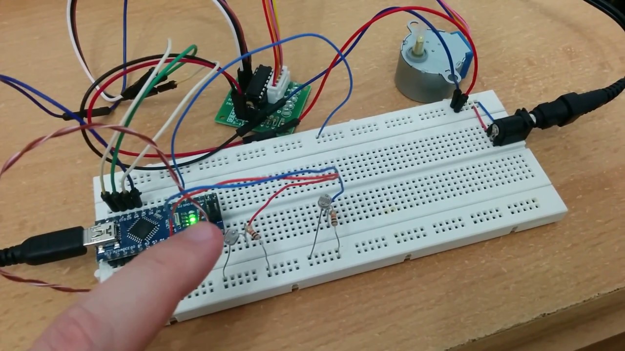 Automatic Window Blinds with Arduino - Breadboard Prototype - YouTube