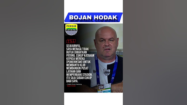 PERSIB BANDUNG : BOJAN HODAK
