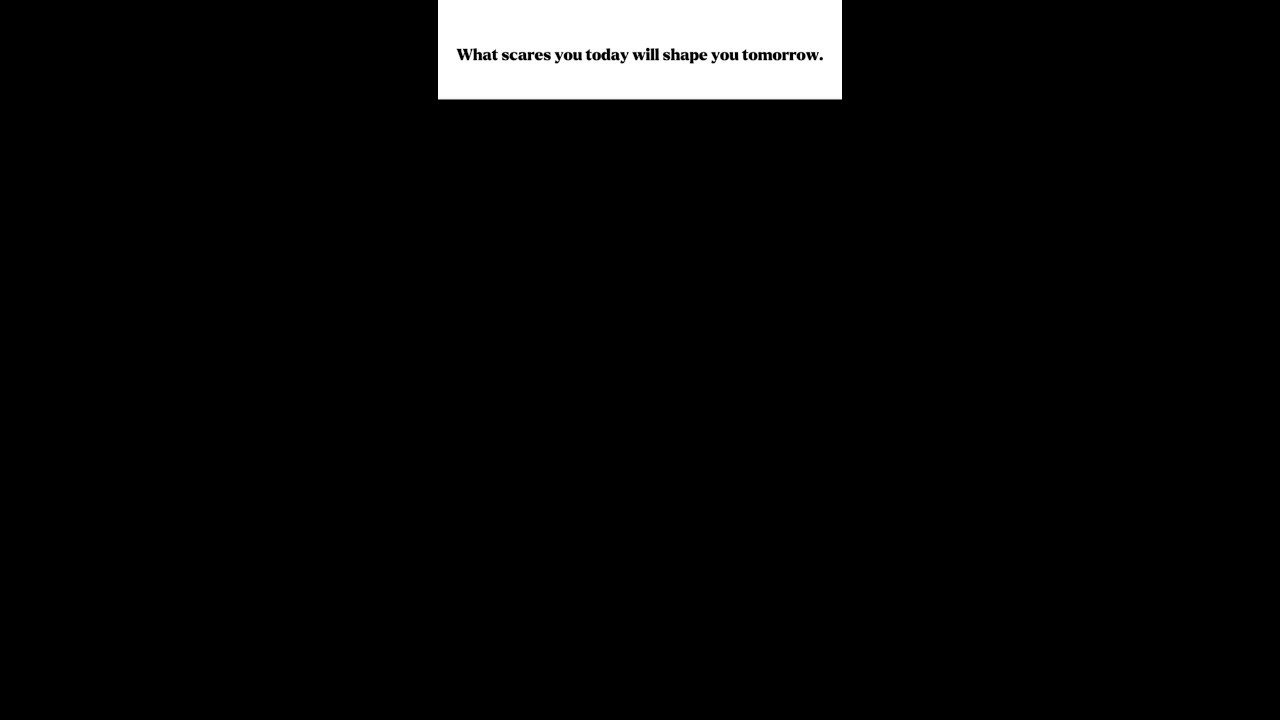 Fear Is Your Sign, Not Your Stop 