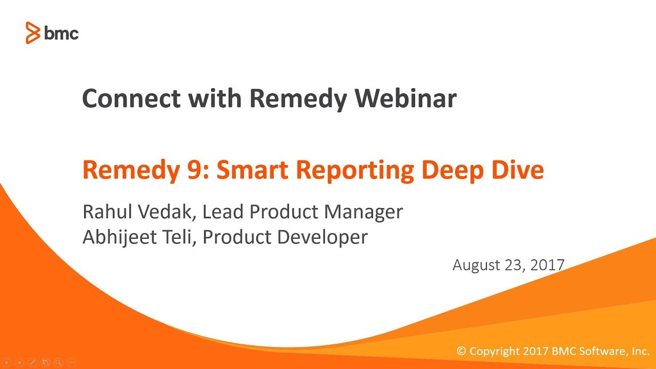 Connect with Remedy - Smart Reporting Deep Dive Webinar - YouTube