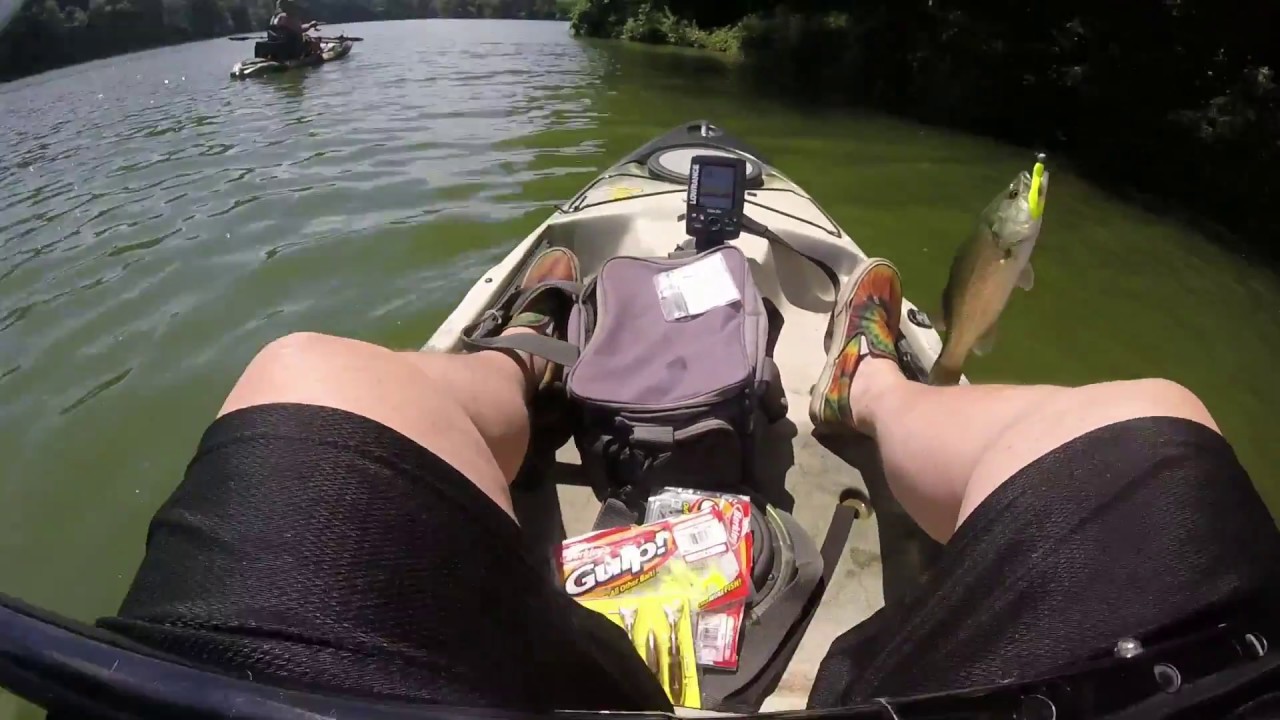 kayak fishing at blue marsh lake 6/21/17 YouTube