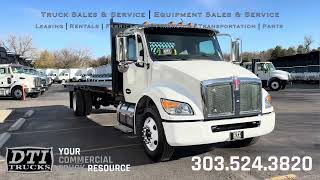 2025 Kenworth T280 26ft Flatbed Truck, PX-7, Allison Auto, Air Ride #16784M
