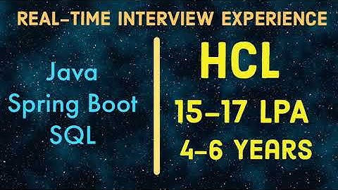 HCL INTERVIEW QUESTIONS AND ANSWERS FOR EXPERIENCED | HCL | REALTIME INTERVIEW QUESTIONS