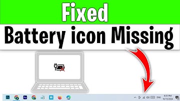 Battery icon not showing in windows 10,11 | Battery icon missing from taskbar | Battery icon missing