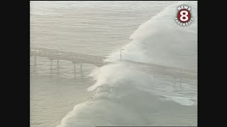 Huge waves close the Ocean Beach Pier in 1998