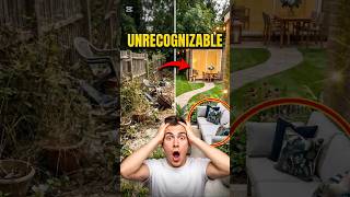 You Won’t Believe This Backyard Transformation!  #Shorts #beforeandafter #homerepair  #construction