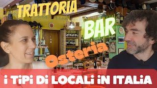 Conversazione Naturale in Italiano: TRATTORIA, RISTORANTE, BAR, OSTERIA| Real Italian Conversation