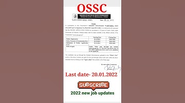 2022 new job updates ll ossc requirements ll all state job updates #shorts #youtubeshorts #trending