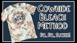 Cowhide Bleach Method #bleaching #emmascottage