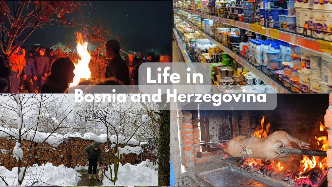 Covered in snow, grocery, Serbian Orthodox Christmas | Winter in Bosnia and Herzegovina 