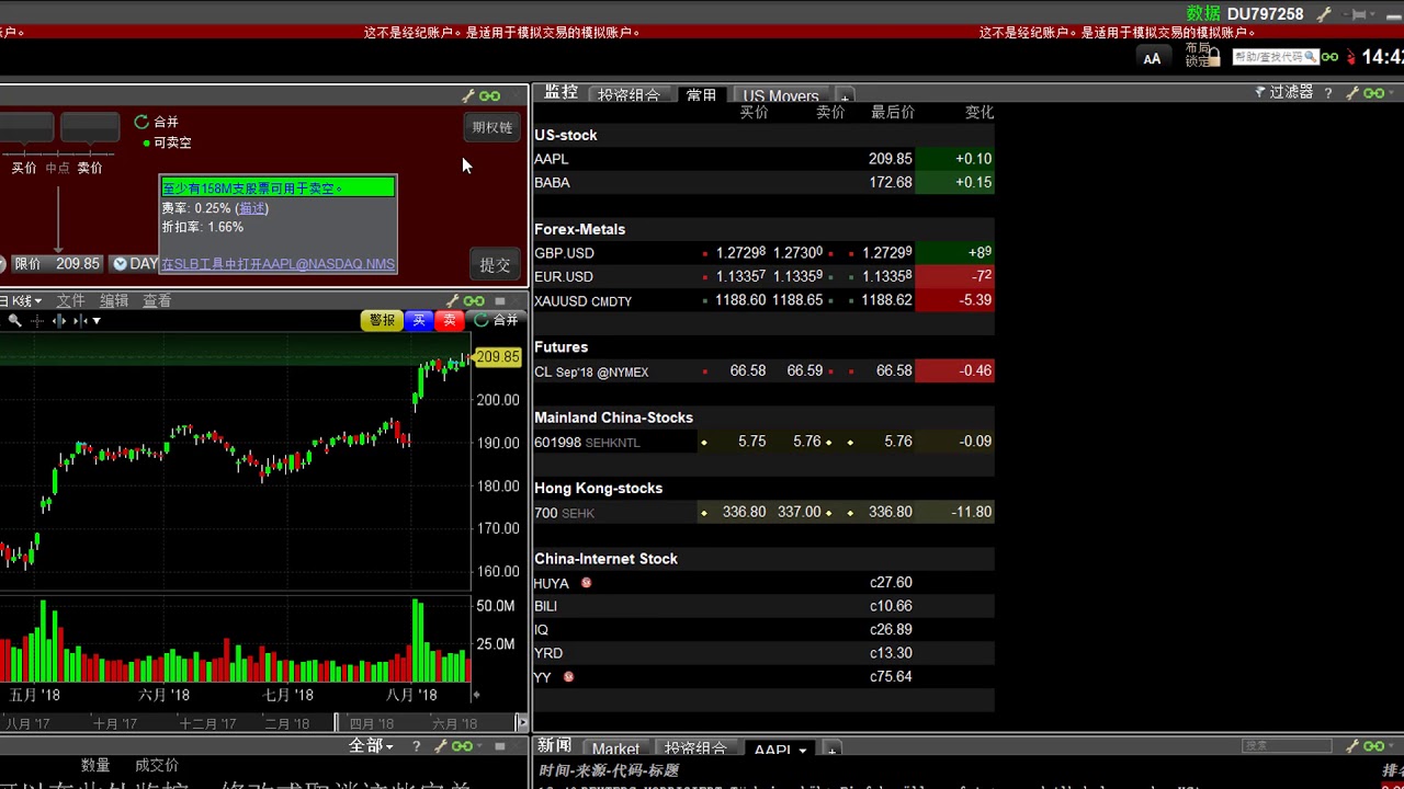 盈透证券视频教程3---TWS下单和做空- YouTube