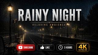 Night Rain at Train Station 🚆🌧️ | Rain Sounds for Sleeping, Sleep ASMR & Deep Relaxation (No Ads)