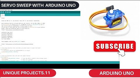Servo sweep with Arduino UNO 🔥#youtube #trending #viralvideo | Unique projects.11