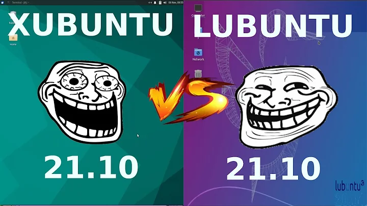 Xubuntu 21.10 vs Lubuntu 21.10