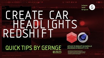 Gernge Quick Tips - Car Headlights | Cinema 4D Redshift