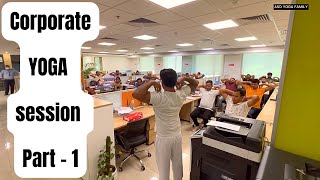 Corporate Yoga Session - Part 1  | Give Mental & Physical Fitness #corporateyoga @asdyogafamily screenshot 4