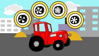 СИНИЙ ТРАКТОР НОВЫЕ СЕРИИ МУЛЬТИКИ ПРО МАШИНКИ УЧИМ ЦВЕТА