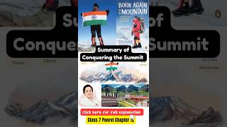 Summary Of Conquering The Summit Unit 4 Chapter 12 Cl 7 English Poorvi Cbsencert
