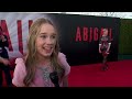 Alisha weir red carpet interview at abigail premiere  screenslam