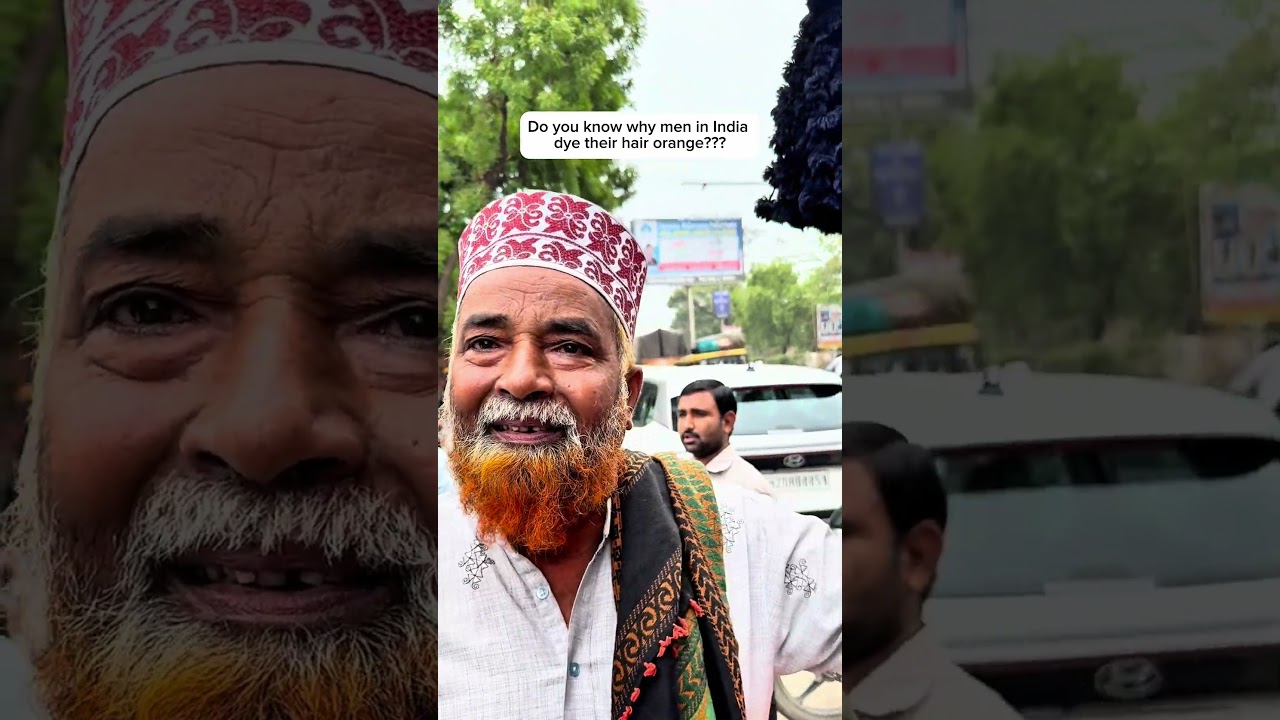Do you know why men in India dye their hair orange? 🍊