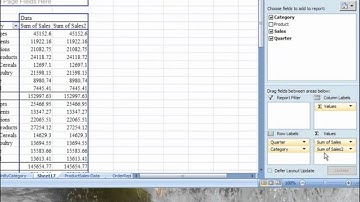 Pivot Table Reports - avii - Sum Average By Category By Qtr