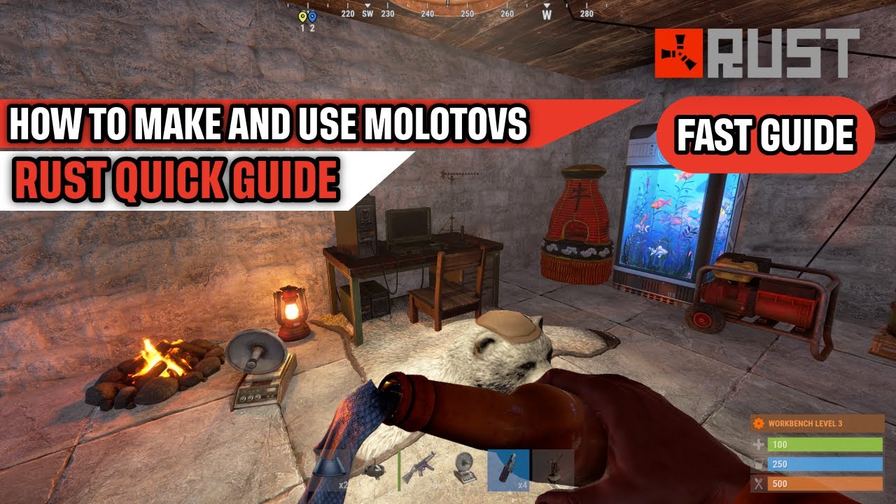 How to Research and Use the Molotov in Rust Quick Guide - YouTube