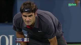 US Open 2011 QF - R.Federer vs J.W.Tsonga Highlights