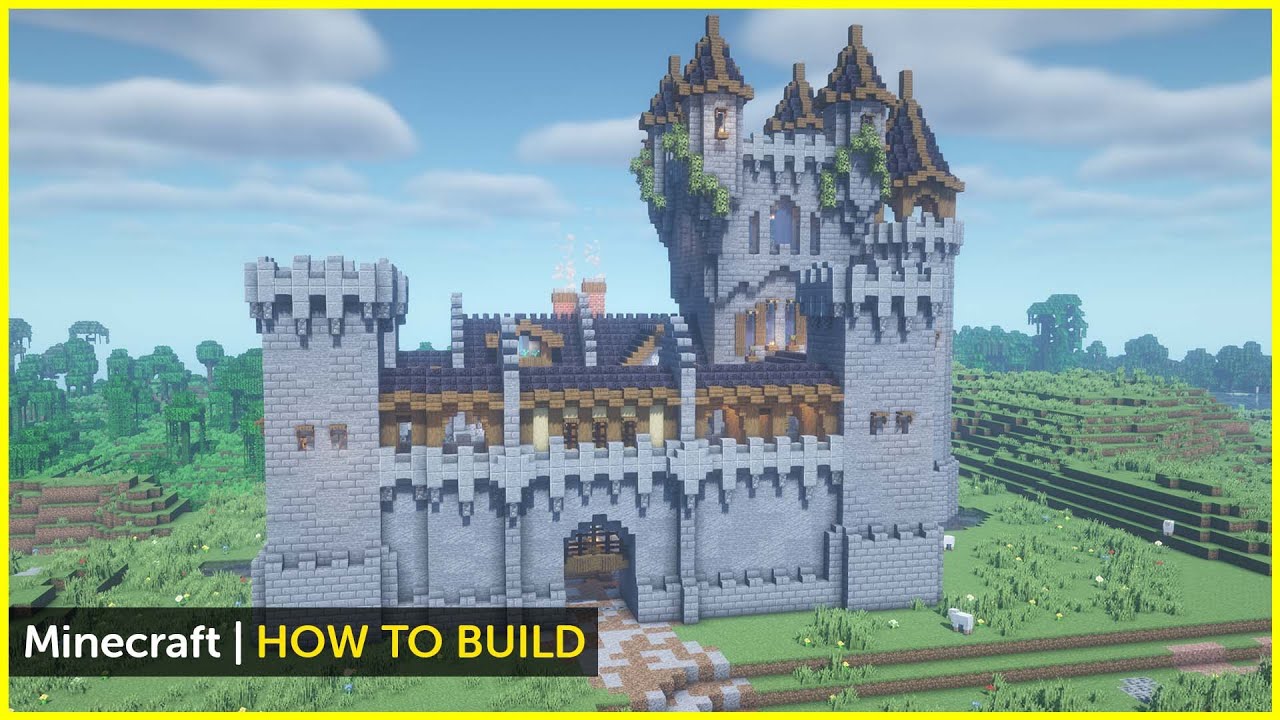 Minecraft: How to Build a Medieval Castle  Huge Medieval Castle Tutorial -  Part 1 