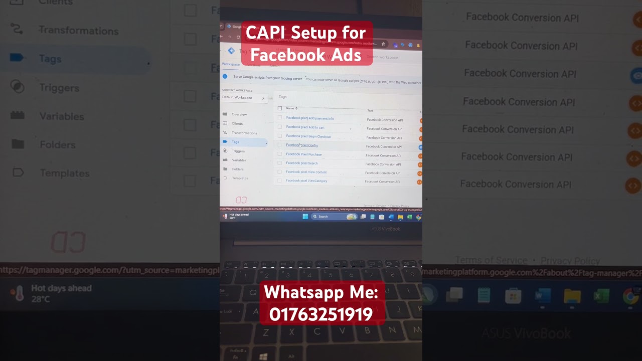 Track Events with Facebook Conversation API!