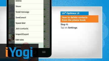 How to delete contacts from the phone book in LG® Optimus L9 :Tutorial