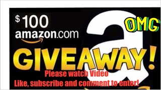 Giveaway time! Not 1 but 2  $100 Amazon Giftcards!! Please watch for details on how to enter & Win!!