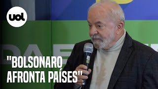 Lula critica Bolsonaro: 'Uma pessoa séria não faz provocações. E nosso presidente afronta'