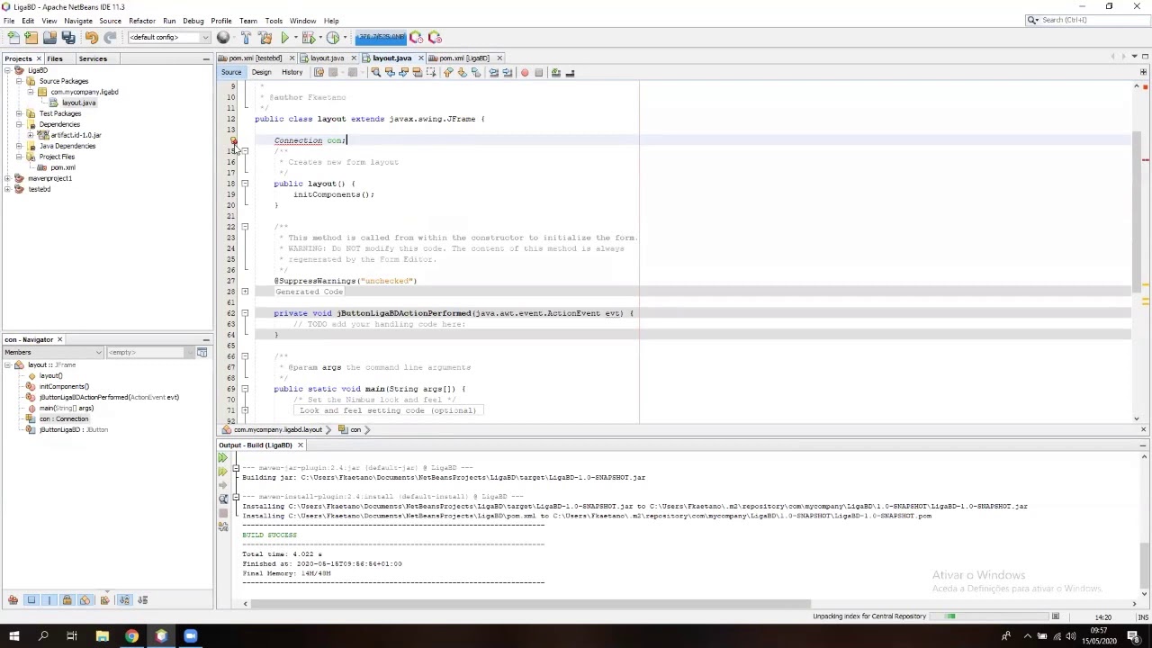 Ligação a base de dados MySql no NetBeans 11 - YouTube