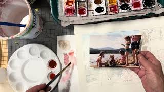 Portraits: adding a second layer of watercolor