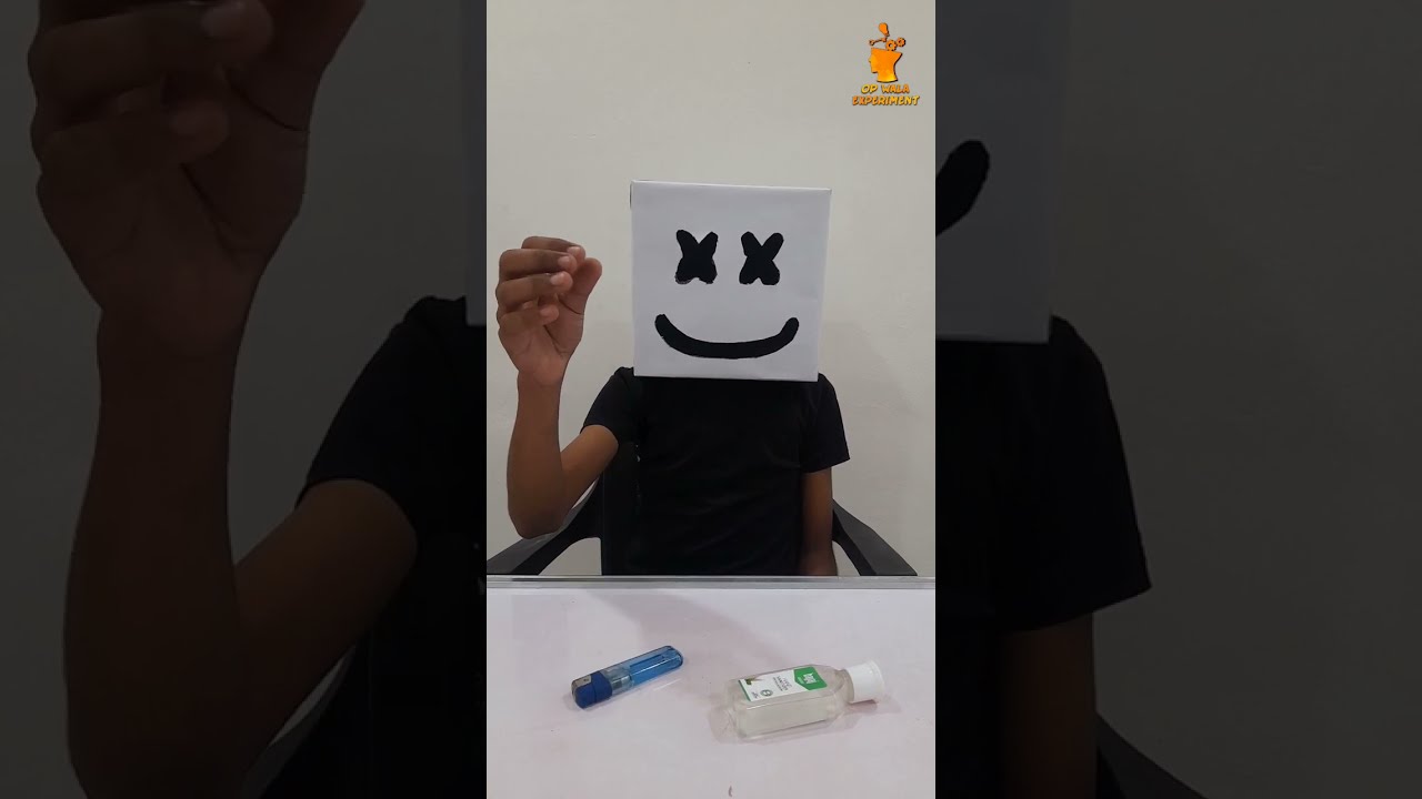 Sanitizer se invisible aag 😯🔥 | Sanitizer experiment #shorts #experiment