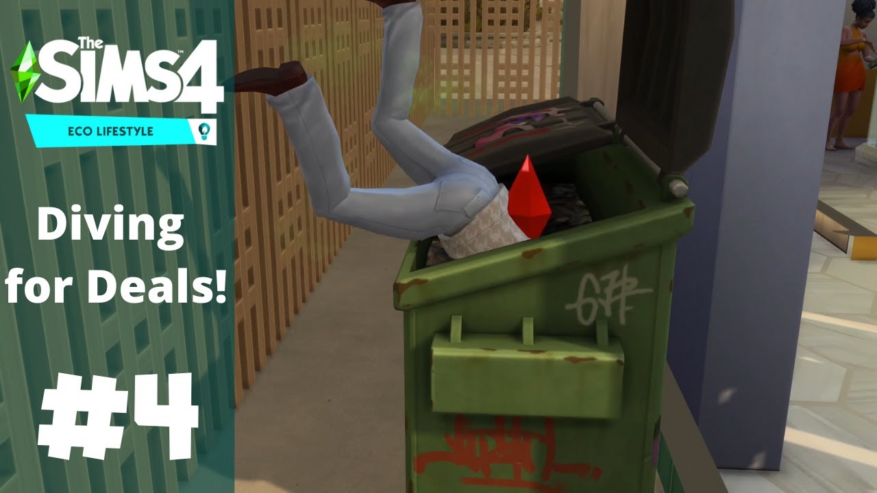 The Sims 4 Eco Lifestyle EP 4 Diving For Deals in the Dumpster