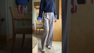 탄탄차르르핏 봄가을 여성 슬랙스 핀턱 와이드팬츠 통바지여자 하이웨스트 정장바지 #ootd #fashion #outfitideas #lookbook #와이드슬랙스코디 #슬랙스코디