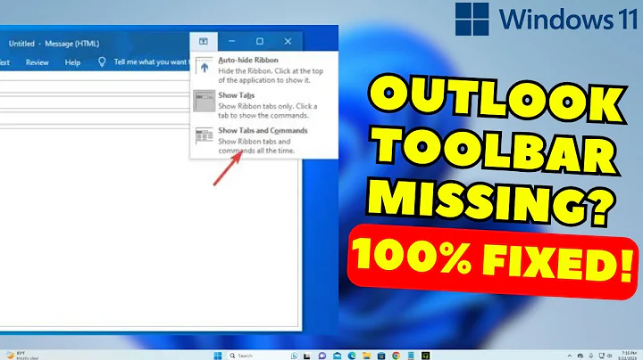 Outlook Toolbar Missing: How to Show Toolbar in Outlook Email?