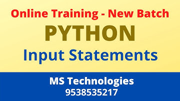 Python Tutorial | input vs raw_input function | Python 2 | python 3 | MS Technologies