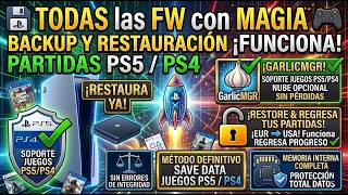 SAVEDATA 💾 TODAS las FW con MAGIA ¡Guía Definitiva! Backup y Restauración de PS5 y PS4 🎮 GarlicMGR