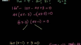 Sequences and Series:   IIT 2004 - Find a and r  -  2016 Aug 22nd