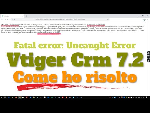Fatal error: Uncaught Error: Call to a member function getId ExportReport.php on line 105 Vtiger