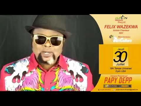 ACA Radio Tv. Recoit l'artiste international Congolais. Félix Wazekwa  le 30 juillet à 19h GMT 20h à