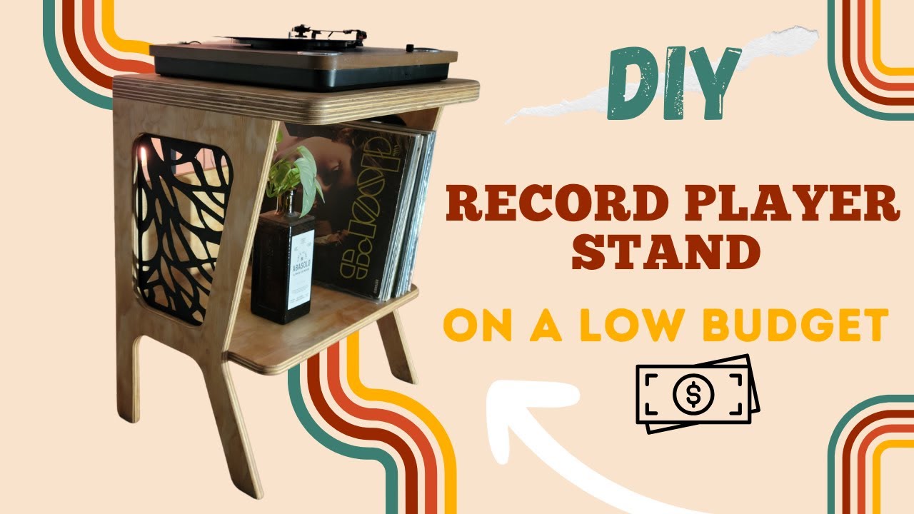 Building a Retro Record Player Stand / With Basic Tools - YouTube