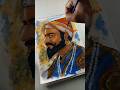“Painting Shivaji Maharaj Without Sketch 😳 Satisfying Art” #drawing #art #shorts