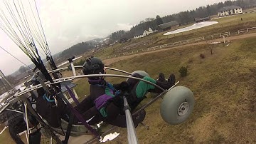 Homemade PPG tandem trike testfly