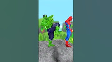 Hulk Kicks Spider Man off the building Funny Animation The Best Laugh #spiderman #funny