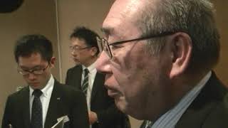 161221JR北海道による日高本線廃止提案に対する三輪茂・日高町長ぶらさがり会見