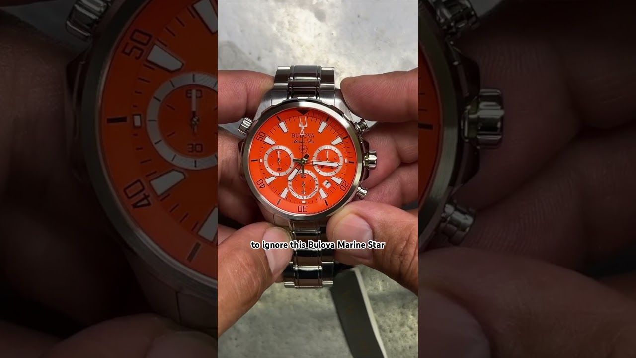 Orologio Bulova Marine Star 96B395 – Cronografo 6 Lancette, Cassa 43.5 Mm, Quadrante Arancione, Bracciale Acciaio - 5
