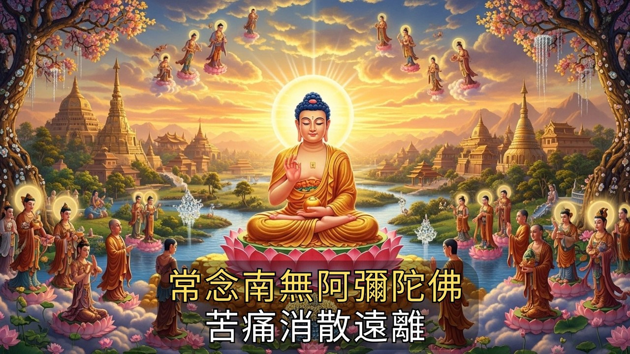 🌸 南无阿弥陀佛圣号｜六字二音轻柔梵唱· 放松心灵· 深度宁静｜1小时
